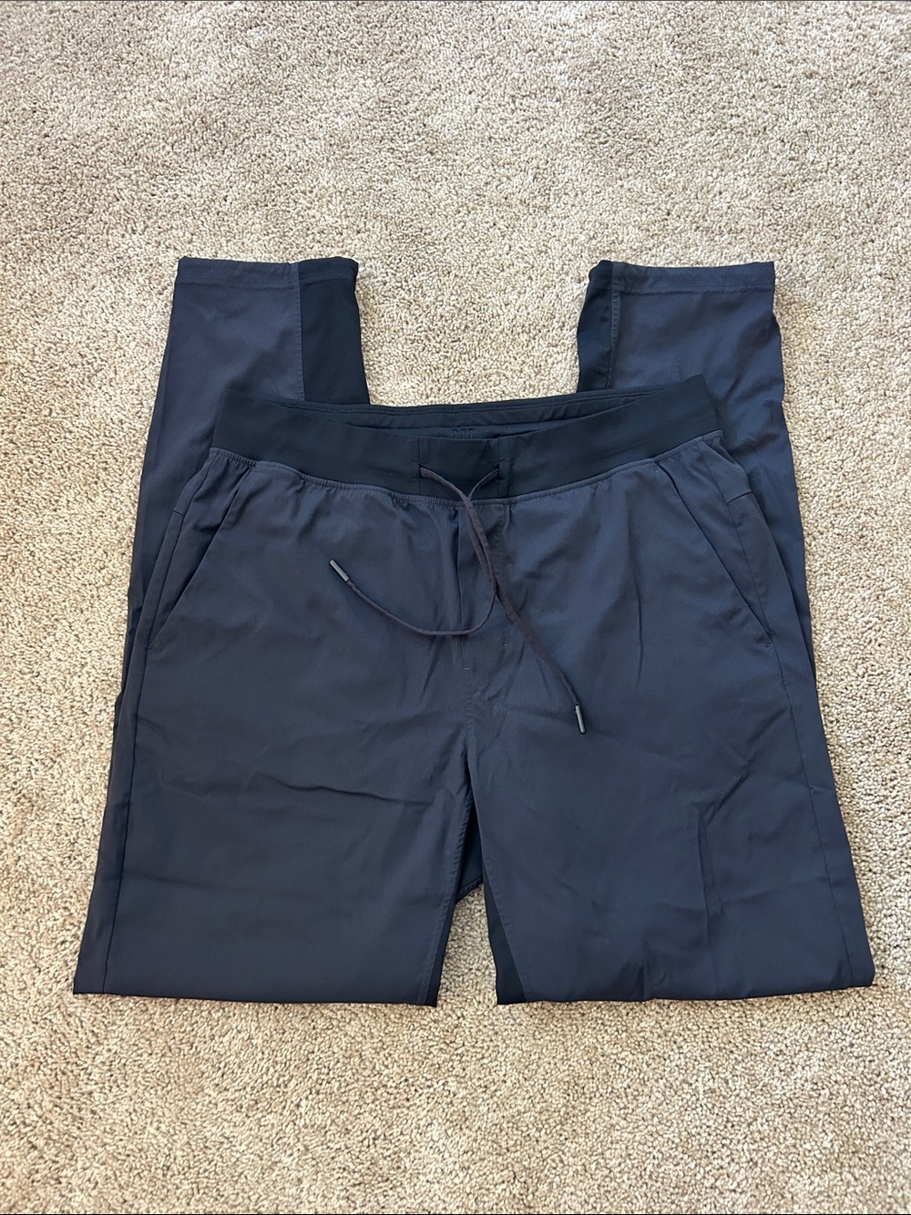 Lululemon Mens L Black Zeroed In Drawstring Waist Joggers